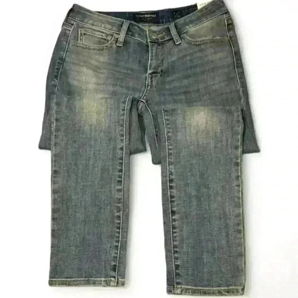 NWT-Lucky Brand Women's Low Rise Crop Jeans Size 2/26 Blue Light Wash - Picture 2 of 7